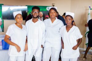 Young nurses pausing for the camera
